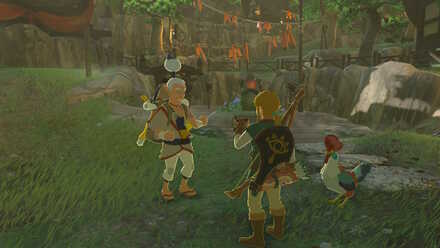 The Legend of Zelda Breath of the Wild (BotW) Showing the photo to Pikango