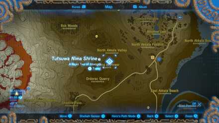 Tutsuwa Nima Shrine Map