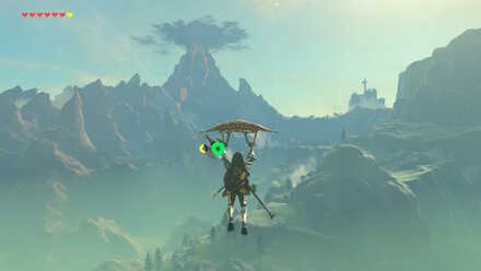 The Legend of Zelda Breath of the Wild (BotW) Paragliding to Eldin Region