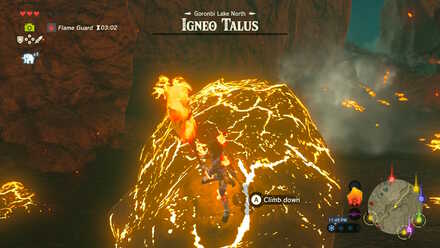 The Legend of Zelda Breath of the Wild (BotW) Defeating Igneo Talus