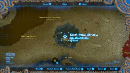BotW - Ketoh Wawai Shrine Map