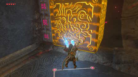 The Legend of Zelda Breath of the Wild (BotW) Blocking Flames with Metal Crate
