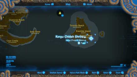 Korgu Chideh Shrine Map