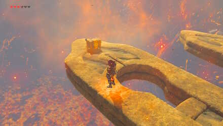 The Legend of Zelda Breath of the Wild (BotW) Treasure Chest on Vah Rudania Platform