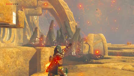 The Legend of Zelda Breath of the Wild (BotW) Shooting Eyeballs Outside Vah Rudania