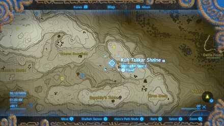 Kuh Takkar Shrine Map
