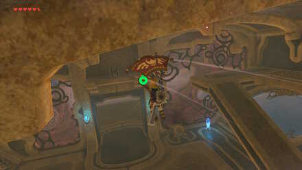 The Legend of Zelda Breath of the Wild (BotW) Gliding to Treasure Chest 1