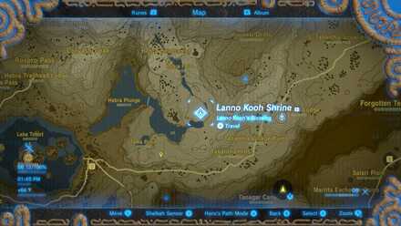 Botw - Lanno Kooh Map
