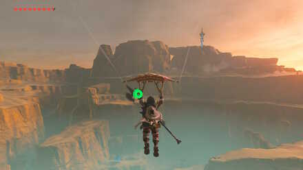 The Legend of Zelda Breath of the Wild (BotW) Gliding to Gerudo