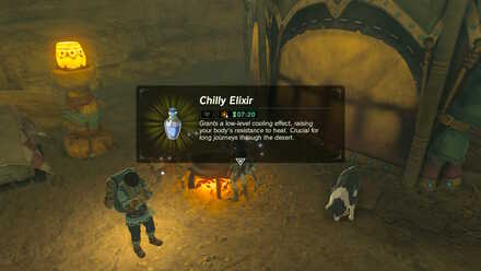 The Legend of Zelda Breath of the Wild (BotW) Making Chilly Elixir