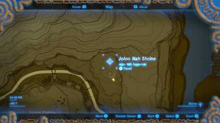 Botw - Joloo Nah Shrine - Map view