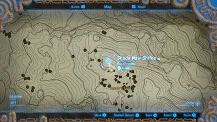 Shada Naw Shrine (BotW) - Map View