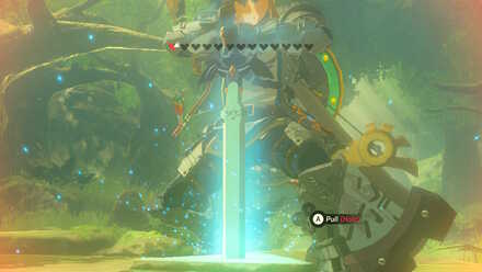 The Legend of Zelda Breath of the Wild (BotW) Pulling the Master Sword