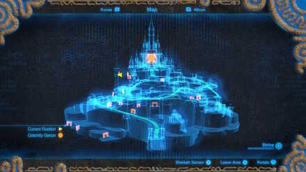 The Legend of Zelda Breath of the Wild (BotW) Photo 8 - Hyrule Castle in Castle map