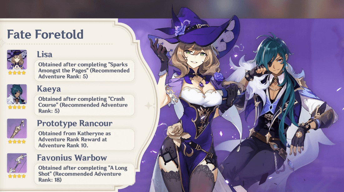 Genshin - Fate Foretold Event