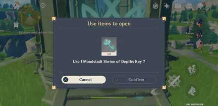 Genshin - Use Shrine of Depths Keys to Unlock Shrines