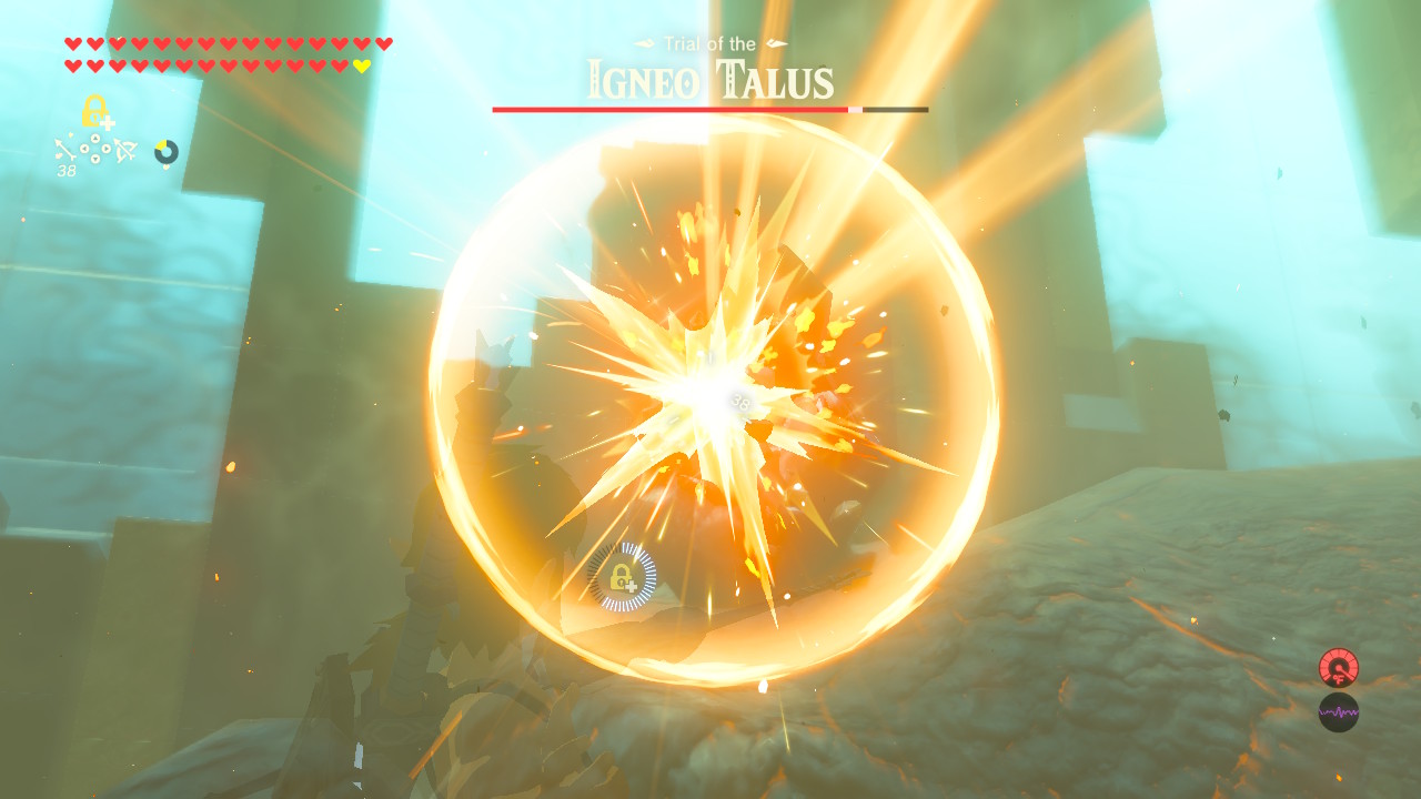 BOTW - The Final Trials - Attacking Igneo Talus Weak Point