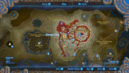Goron City location
