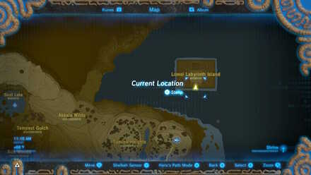 BOTW - EX Teleportation Rumors Lomei Labyrinth Island Map