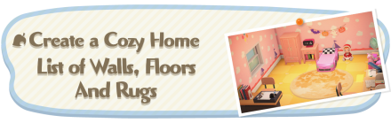 Animal Crossing New Horizons (ACNH) List of Walls Floors and Rugs
