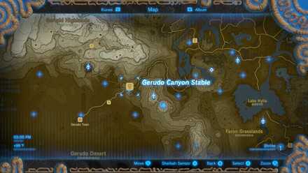 Gerudo Canyon Stable location