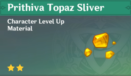 Genshin Impact - How to Get Prithiva Topaz Sliver and Effects