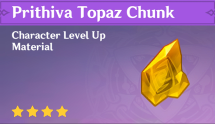 Genshin Impact - How to Get Prithiva Topaz Chunk and Effects