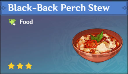 Genshin Impact - How to Get Black-Back Perch Stew and Effects