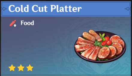 Genshin Impact - How to Get Cold Cut Platter and Effects
