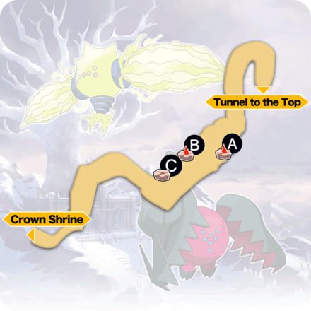 Crown Tundra - Path to the Peak Pokemon Den Map