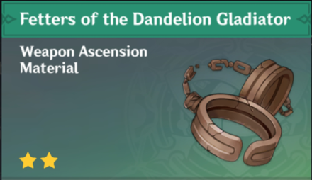 Genshin Impact - How to Get Fetters of the Dandelion Gladiator and Effects