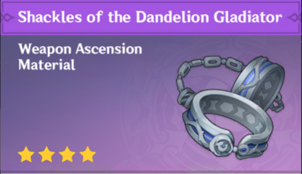 Genshin Impact - How to Get Shackles of the Dandelion Gladiator and Effects