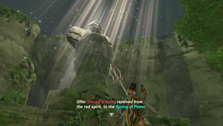 Pray to the Statue (BotW) - The Spring of Power