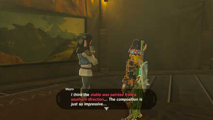 Talk to Mayro (BotW) - A Landscape of a Stable