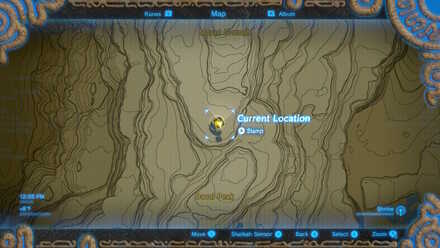 Mountain Peak Log Map Location (BotW) - Secret of the Snowy Peaks Shrine Quest