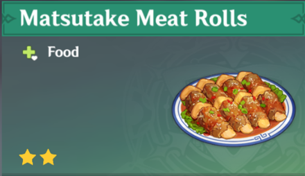 Genshin Impact - How to Get Matsutake Meat Rolls and Effects
