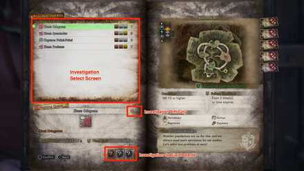 Normal Investigation Quest Select