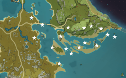 Genshin - Qiongji Estuary Meteorite Locations