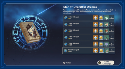 Genshin - Star of Deceitful Dreams Rewards