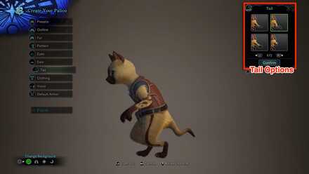 Palico Tail Customization