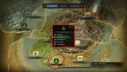 Exit via the World Map