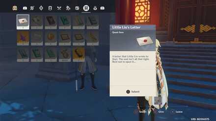 Speak to Jiyai give letters.jpg