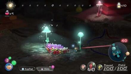 Use the Glowcaps to light up the cave