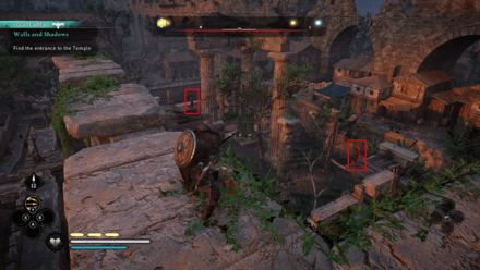 Walls and Shadows - Temple of Mithras stealth route step 2.png