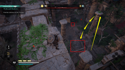 Walls and Shadows - Temple of Mithras stealth route step 3.png