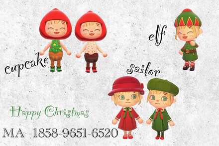 ACNH - Christmas Cupcake Sailor and Elf Costume.jpg