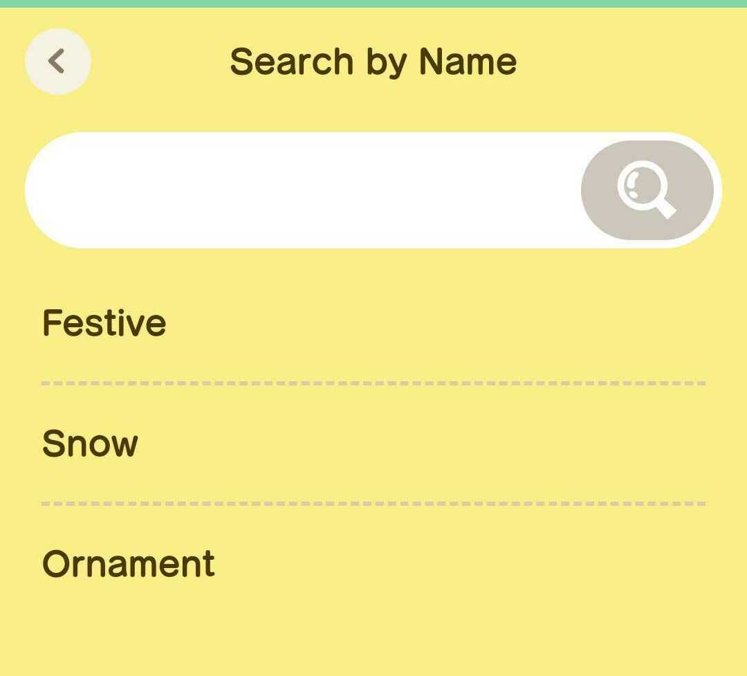 ACNH - NookLink Catalog Search Options
