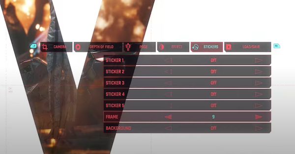 Cyberpunk 2077 - Photo Mode Stickers