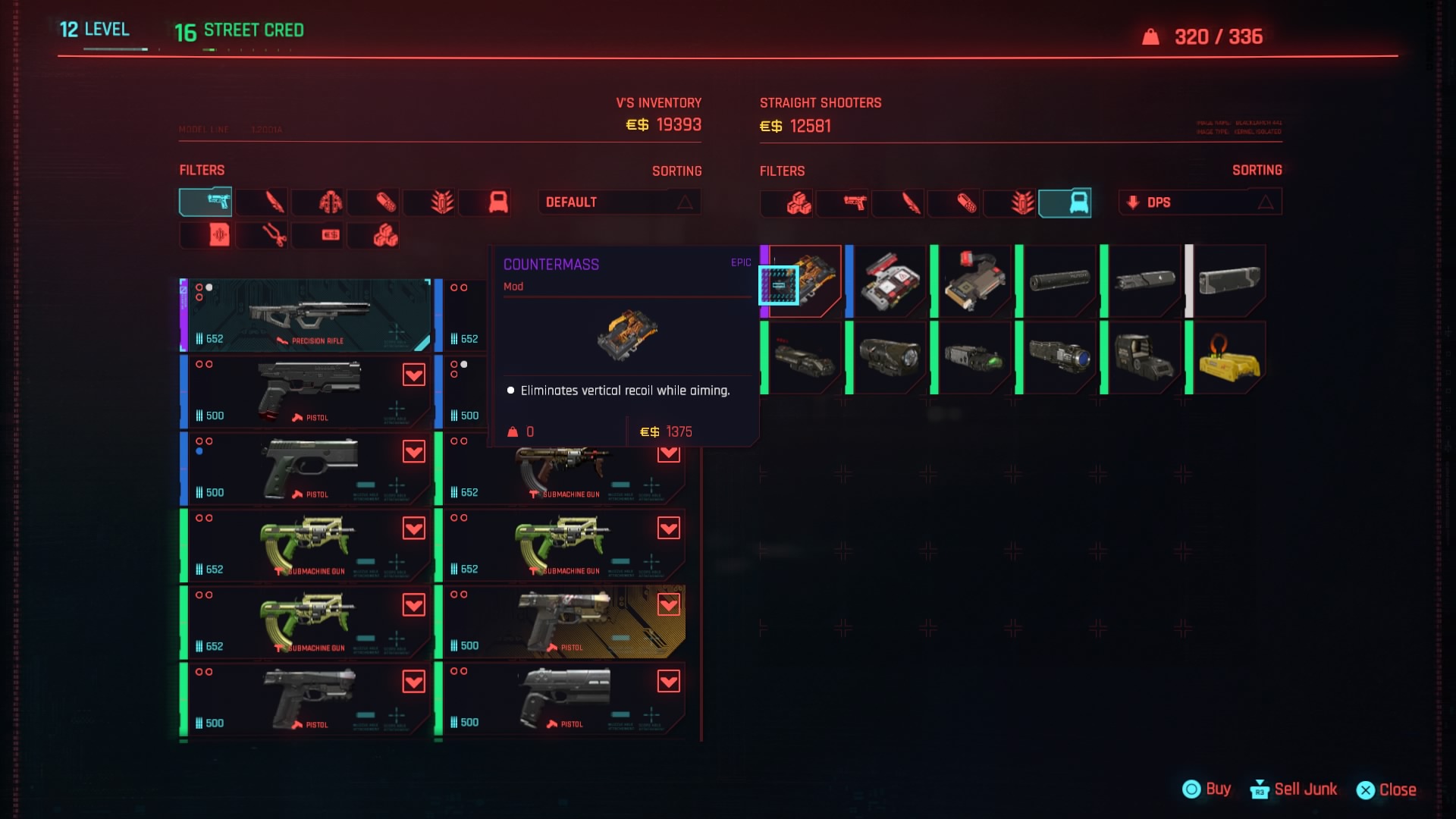 Cyberpunk 2077 Phantom Liberty - Weapon Vendor