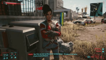 Cyberpunk 2077 - Wait for Panam by the power substation